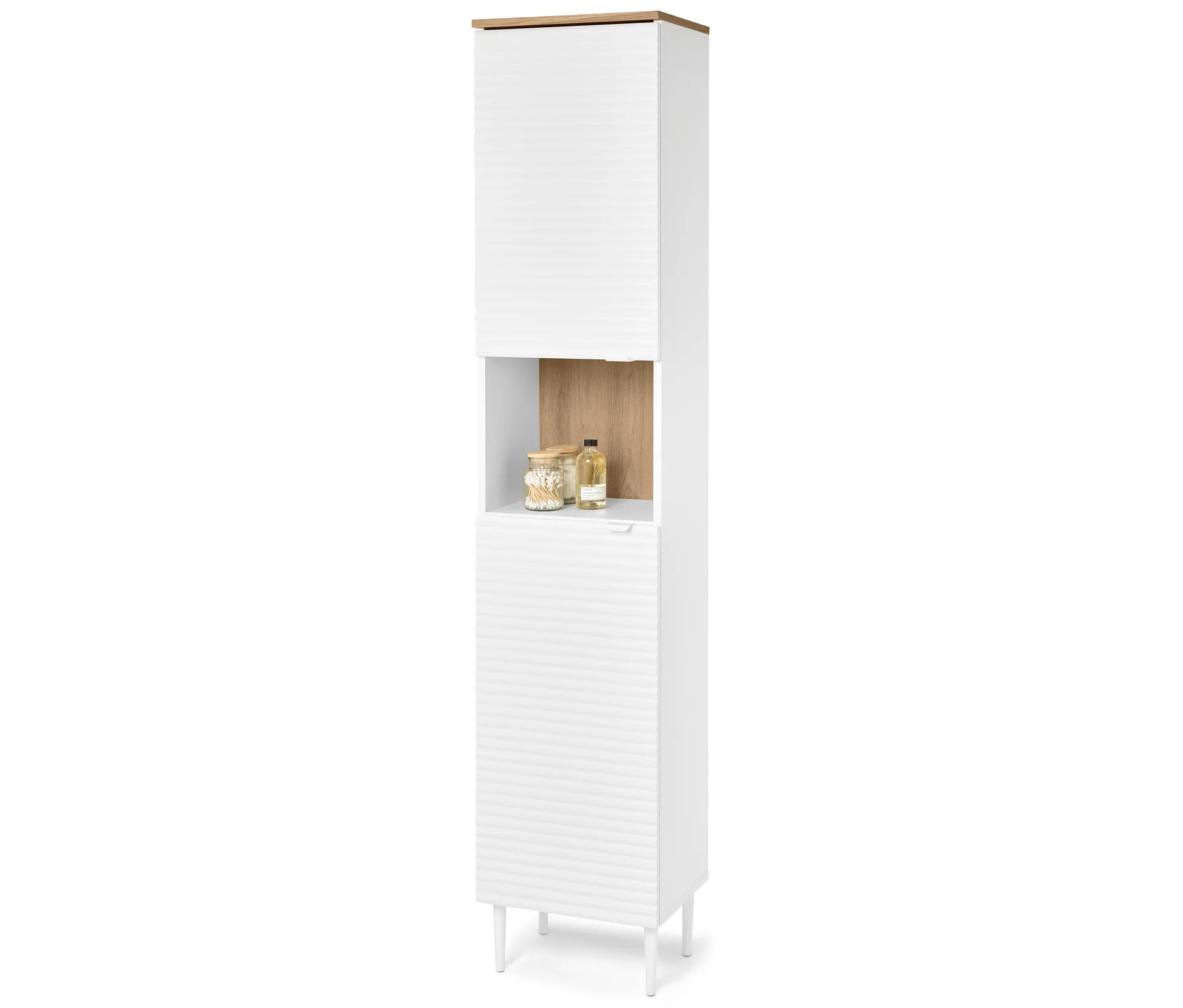 Tchibo - Badhochschrank »Sonari« mit Türen - 38,2x30x187,4cm - braun -