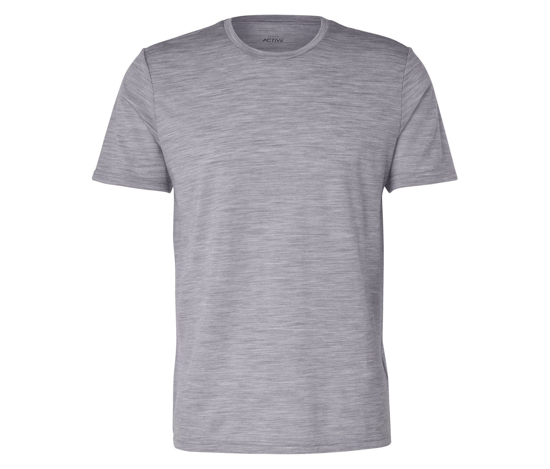 Funktionsshirt mit Merinowolle - Herren - Gr. M - hellgrau - hellgrau