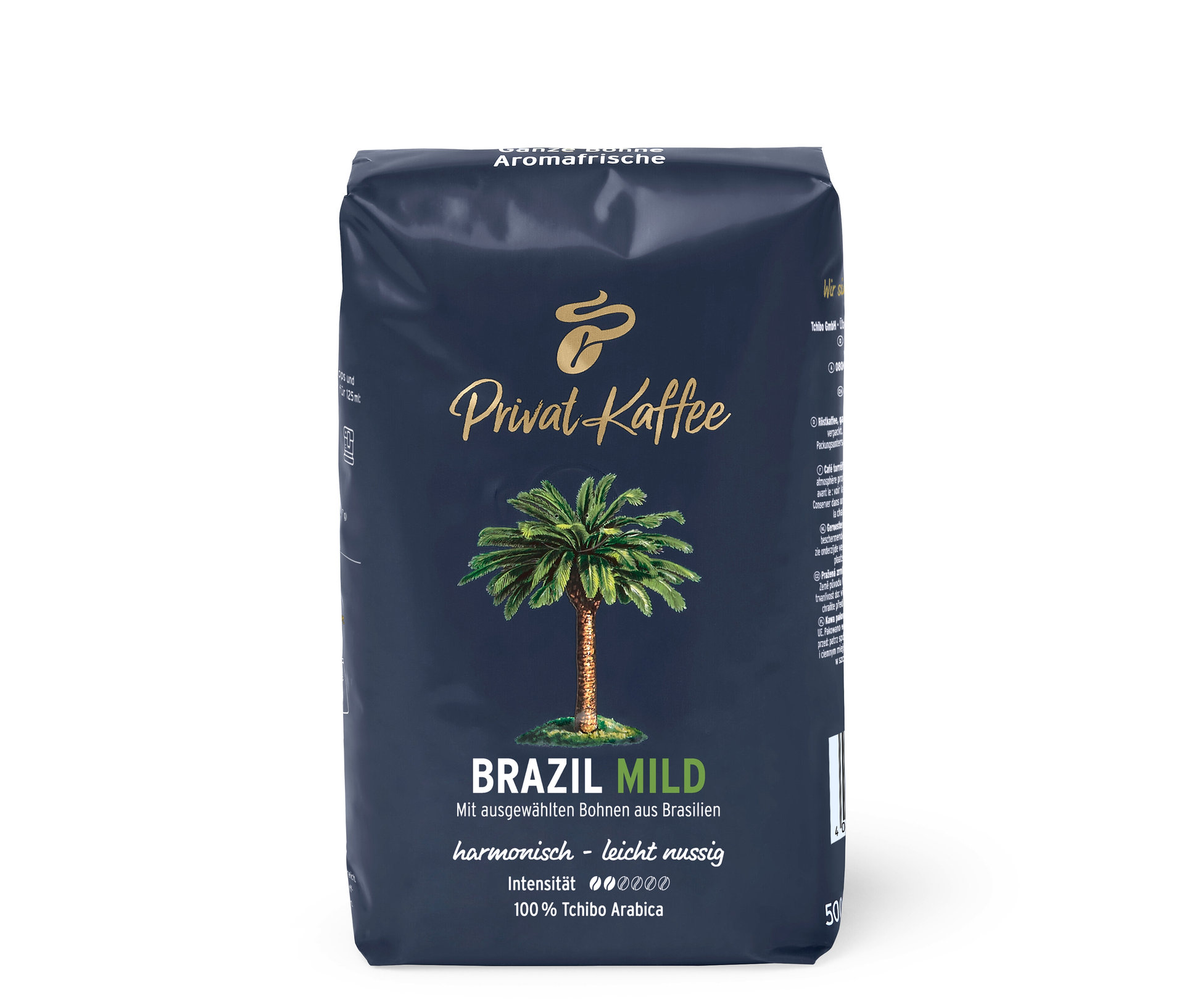 Tchibo - Privat Kaffee Brazil Mild - 500 g Ganze Bohne - Intensität: 2/6