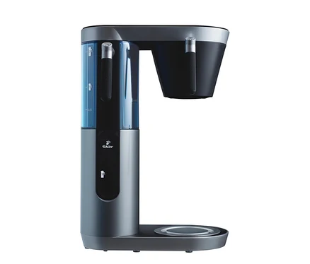 Silberne Profi-Filterkaffeemaschine »Coffea Filbii« ohne Kanne.