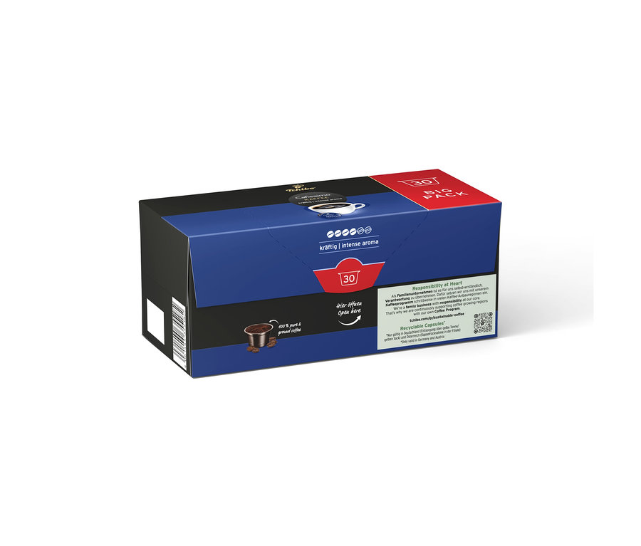 Eine Packung Cafissimo Kaffee kräftig - 120 Kapseln.