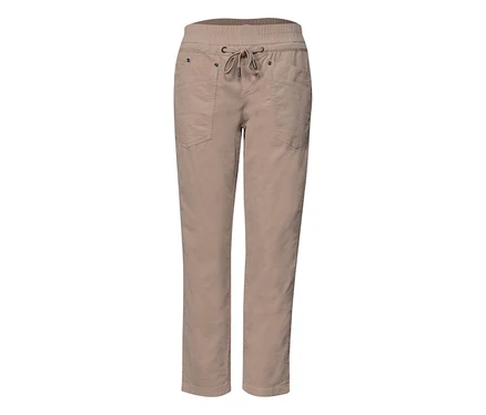 Street One Bonny, beige Hose mit elastischem Bund, Kordelzug und Vordertaschen.