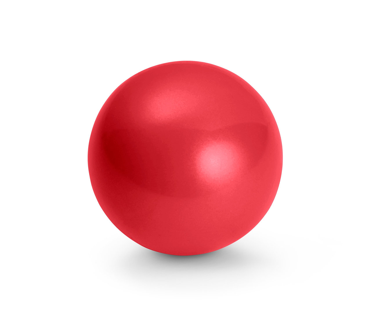 Ein roter, hüpfender Mini-Wasserball.