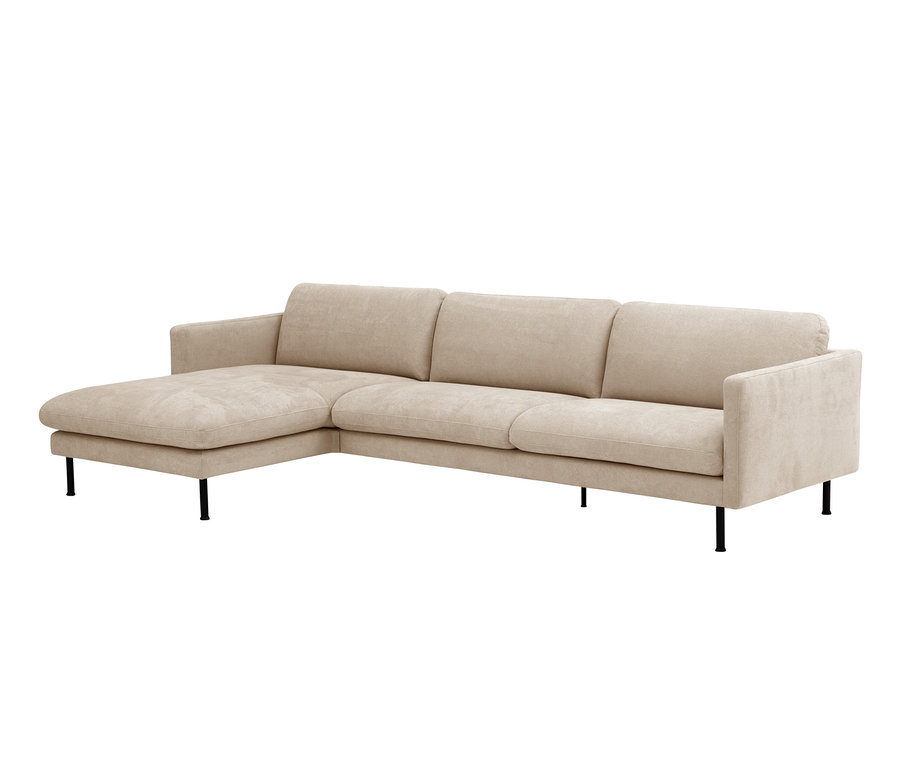 Beiges Max Winzer®-2,5-Sitzer-Sofa »Nathan« mit Longchair links.
