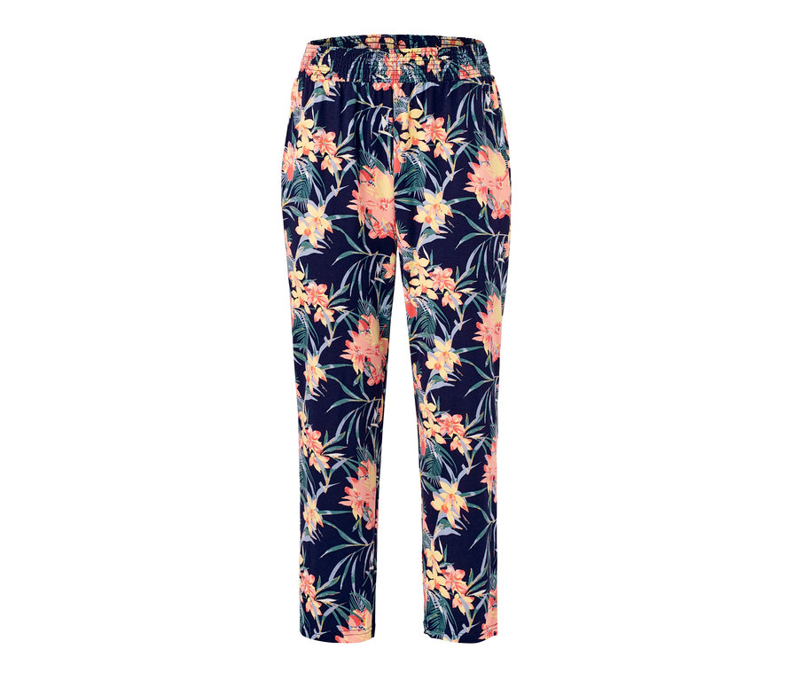 Eine Pyjamahose mit Blumenmuster.