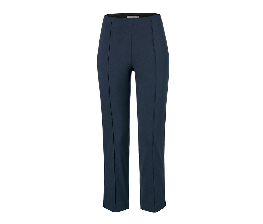 Blaue 7/8-Stretchhose.