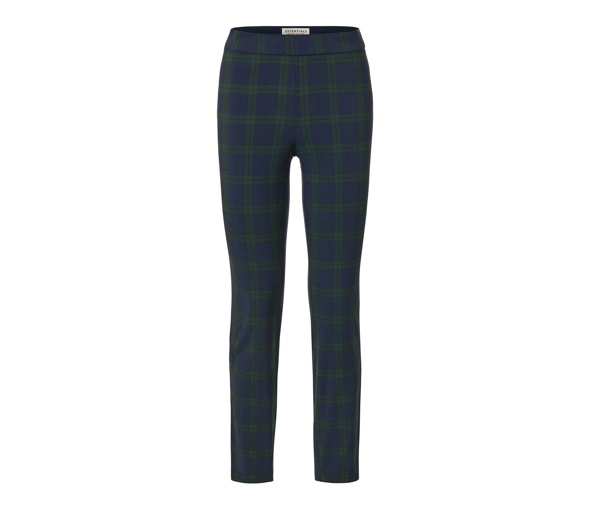 Tchibo - Stretchhose - Damen - Gr. 40 - dunkelblau/kariert