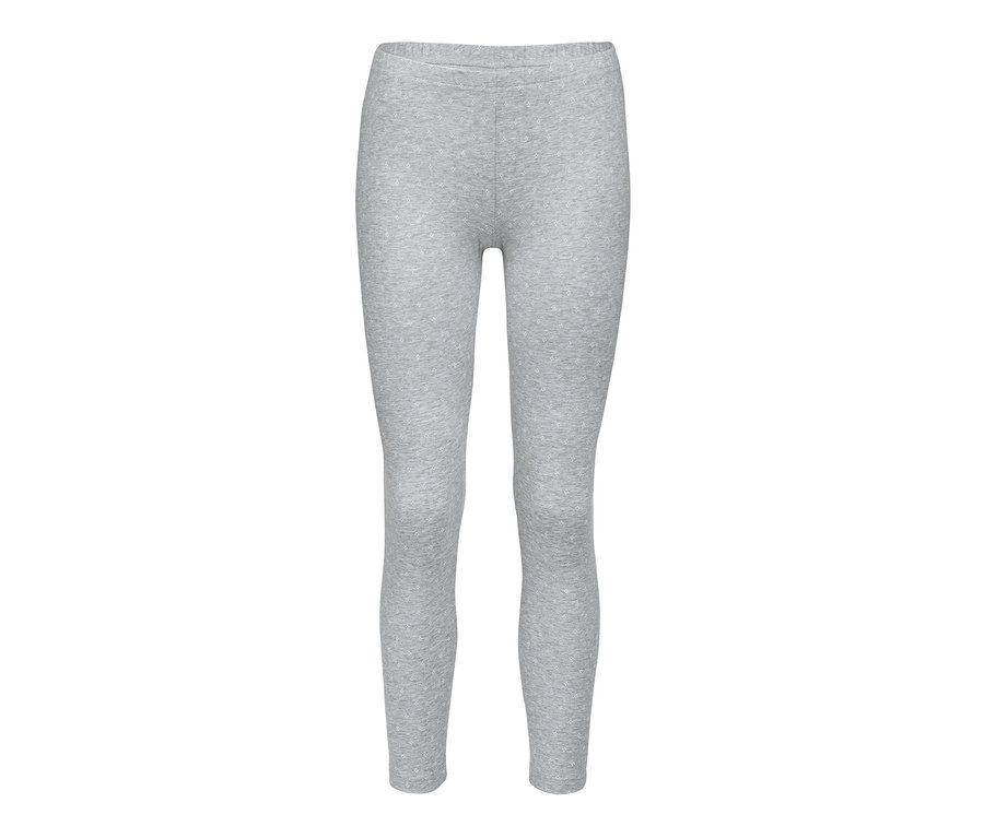 Graue Leggings mit Print der Wendepyjama mit Leggings.