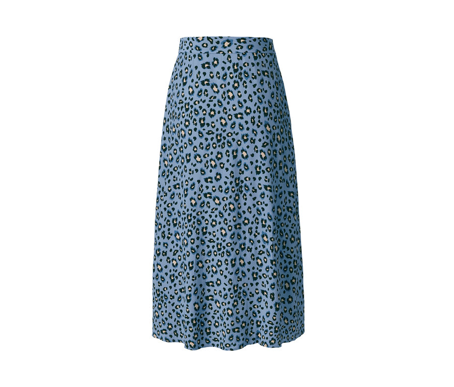 Blauer Rock mit Print.