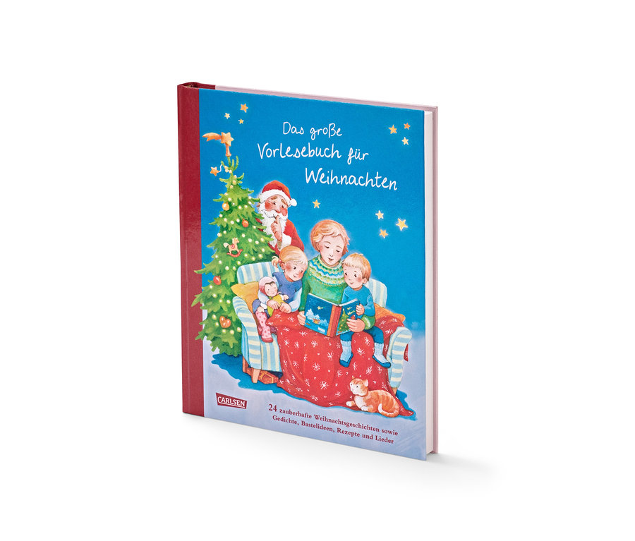 Cover des Buchs »Das große Vorlesebuch für Weihnachten« mit einer weihnachtlichen Illustration.