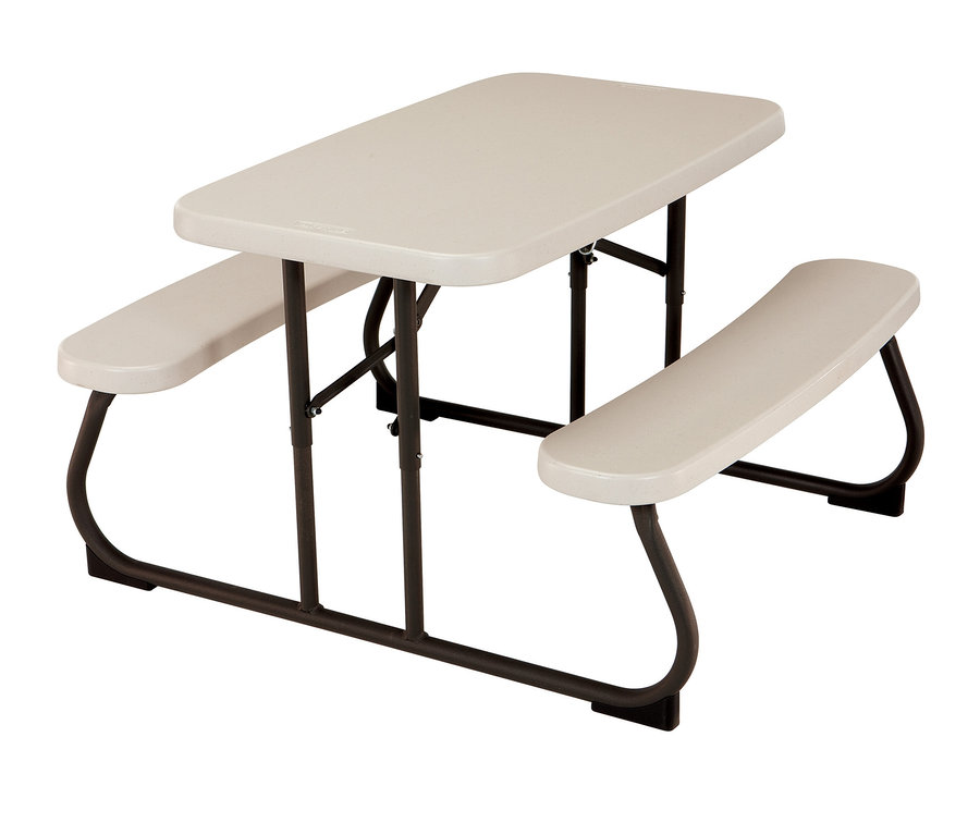 Ein hellgrauer LIFETIME Kinder-Picknicktisch »80094G«.