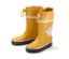 Gelbe Gummistiefel.