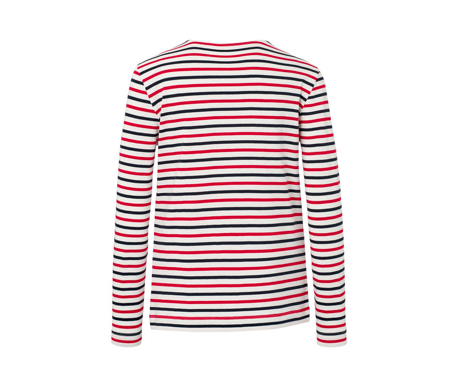 Gestreiftes Langarmshirt.