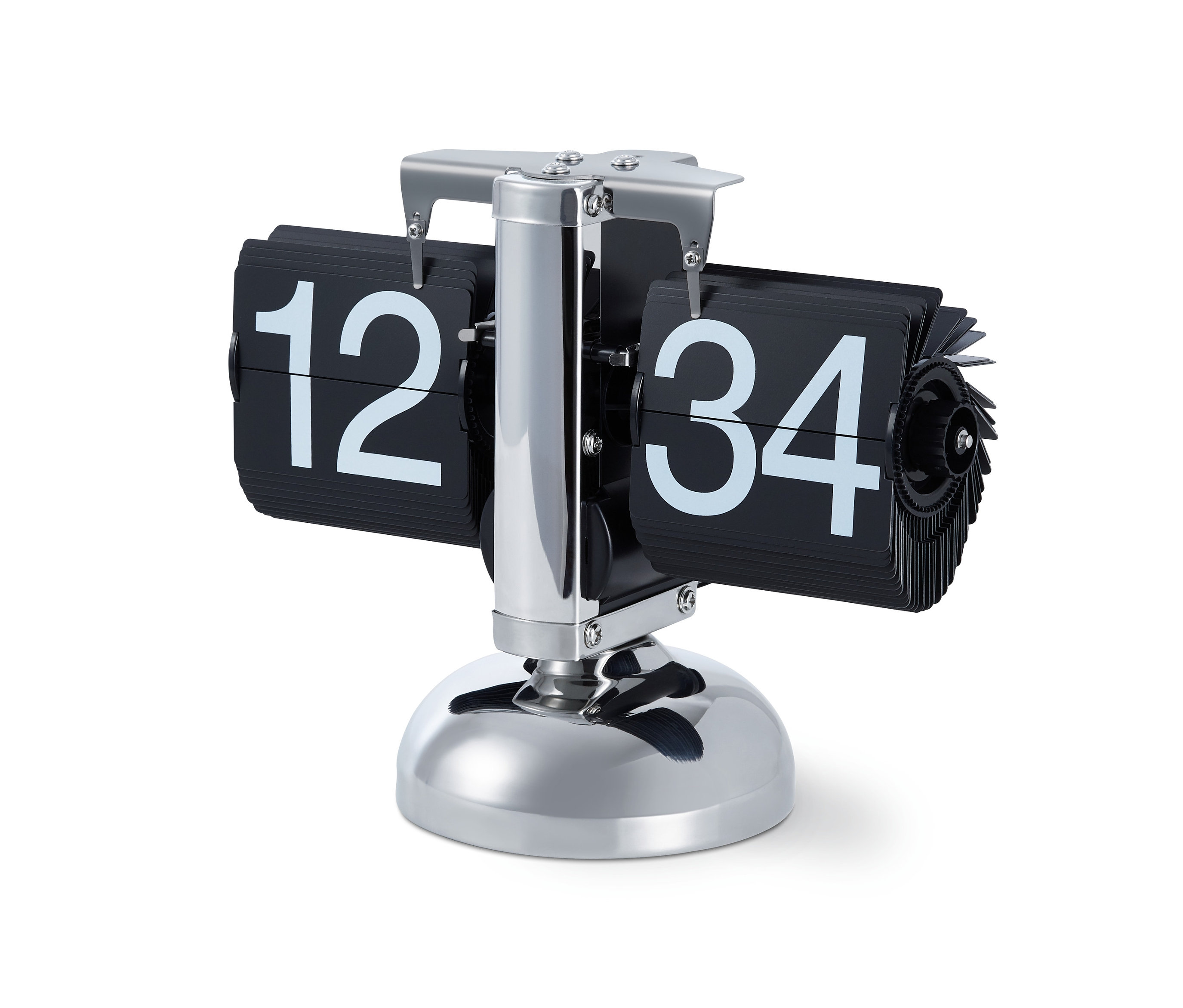 Retro-Tischuhr mit den Ziffern 12 und 34.