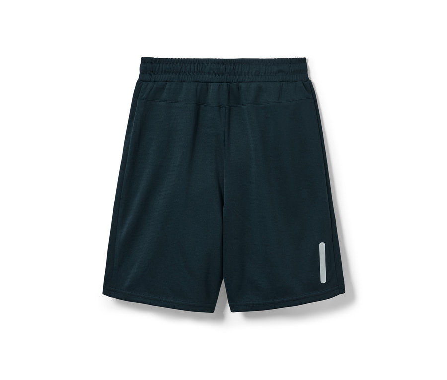 Dunkelblaue 2 Kinder-Sportshorts.