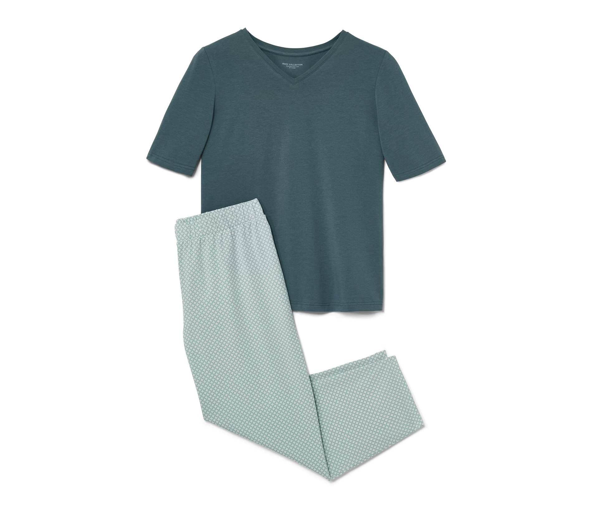 Pyjama - Damen - Gr. S - petrol - petrol