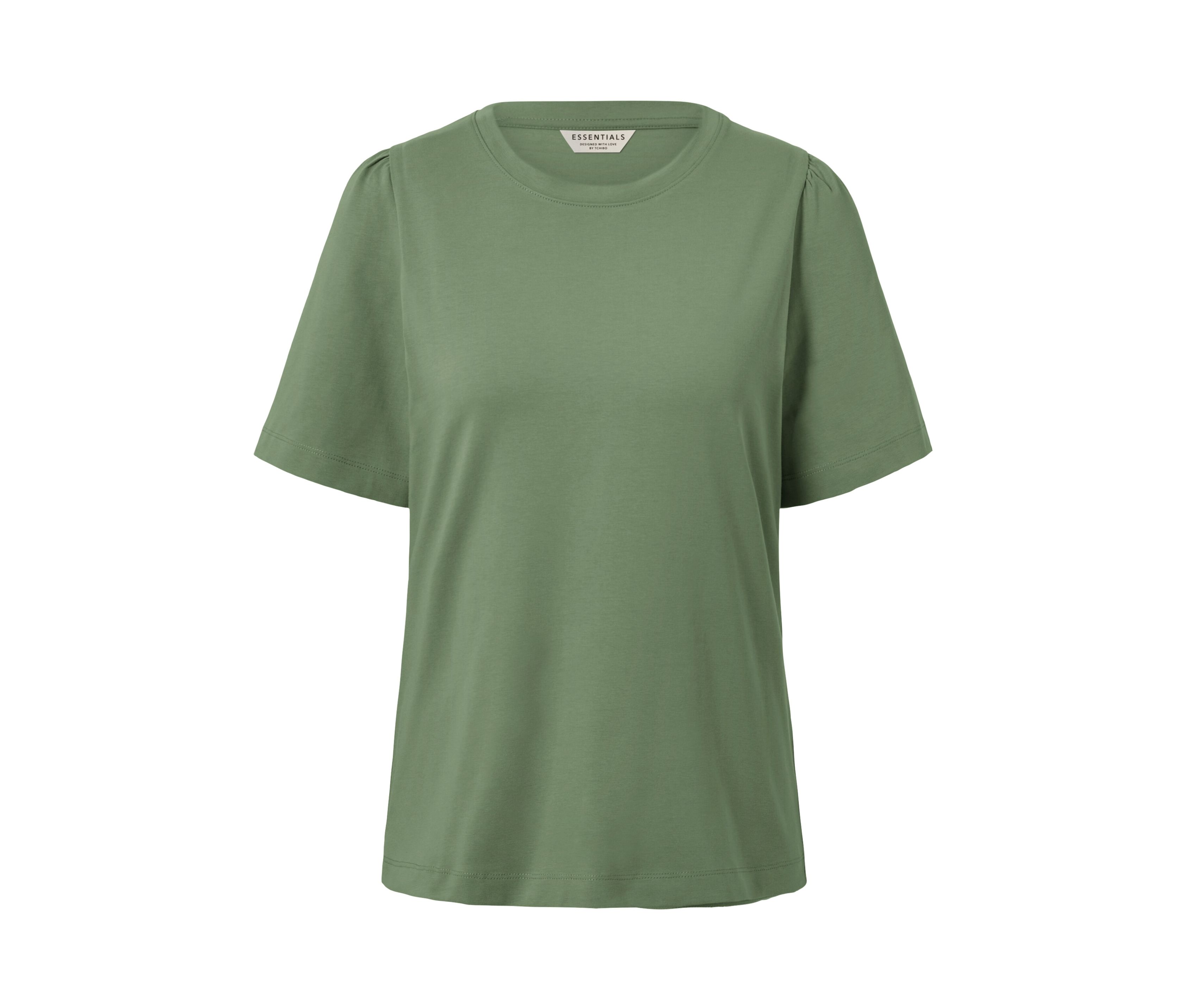 Tchibo - Shirt mit Raffung - Damen - Gr. S - grün
