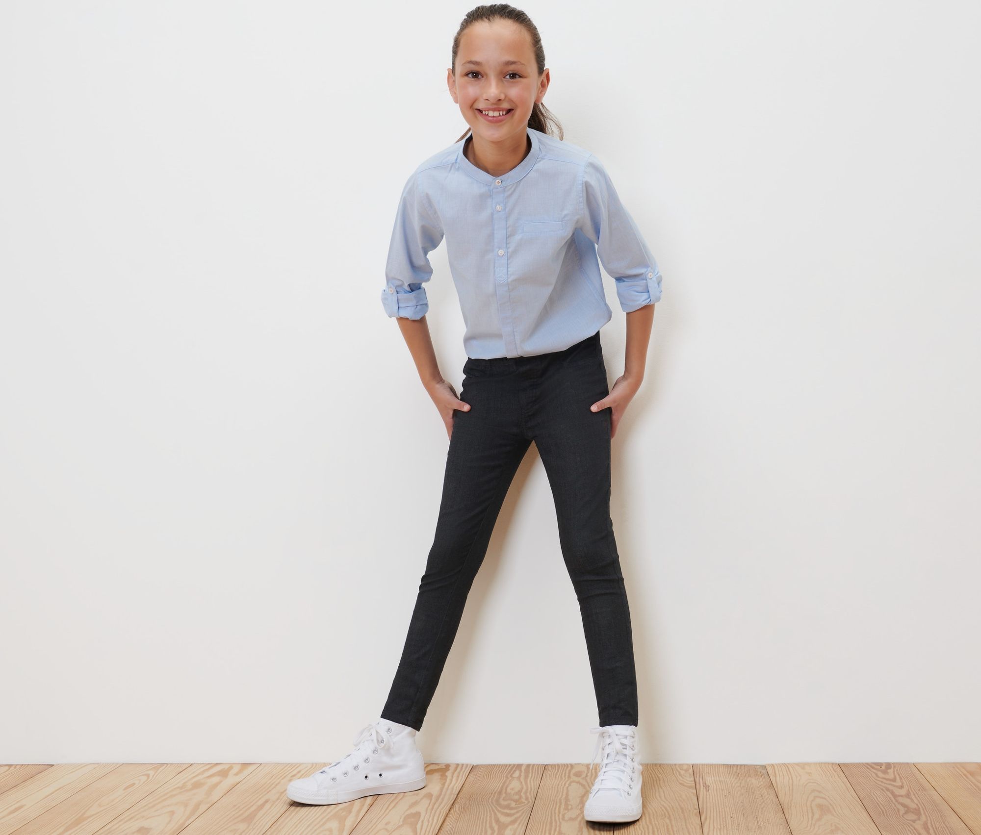 Thumbnail - Tchibo - Kinder-Treggings – Fit »Jule« - Mädchen - Gr. 146/152 - schwarz