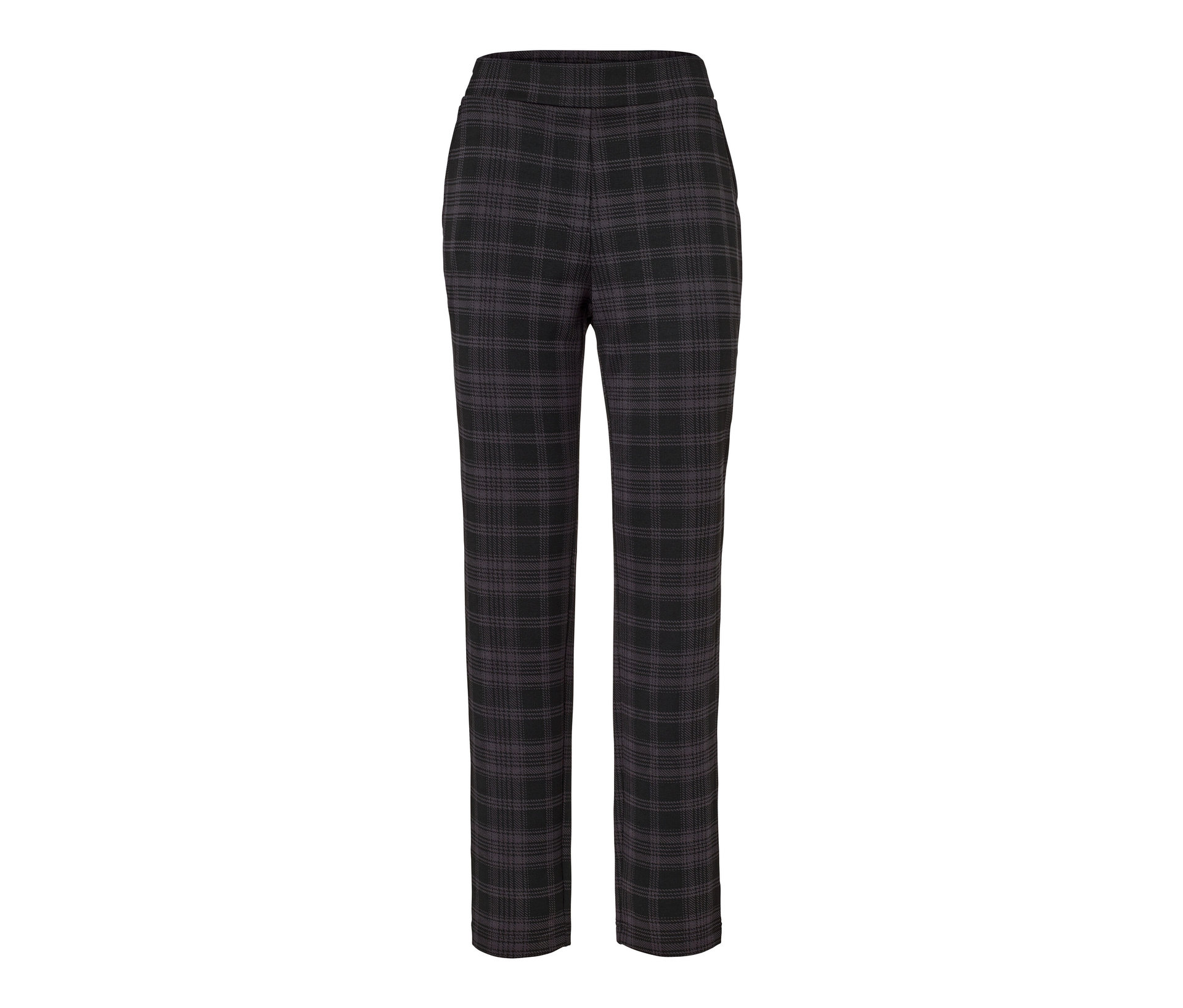 Karierte Joggpants - Damen - Gr. XXL - anthrazit/jacquard - anthrazit