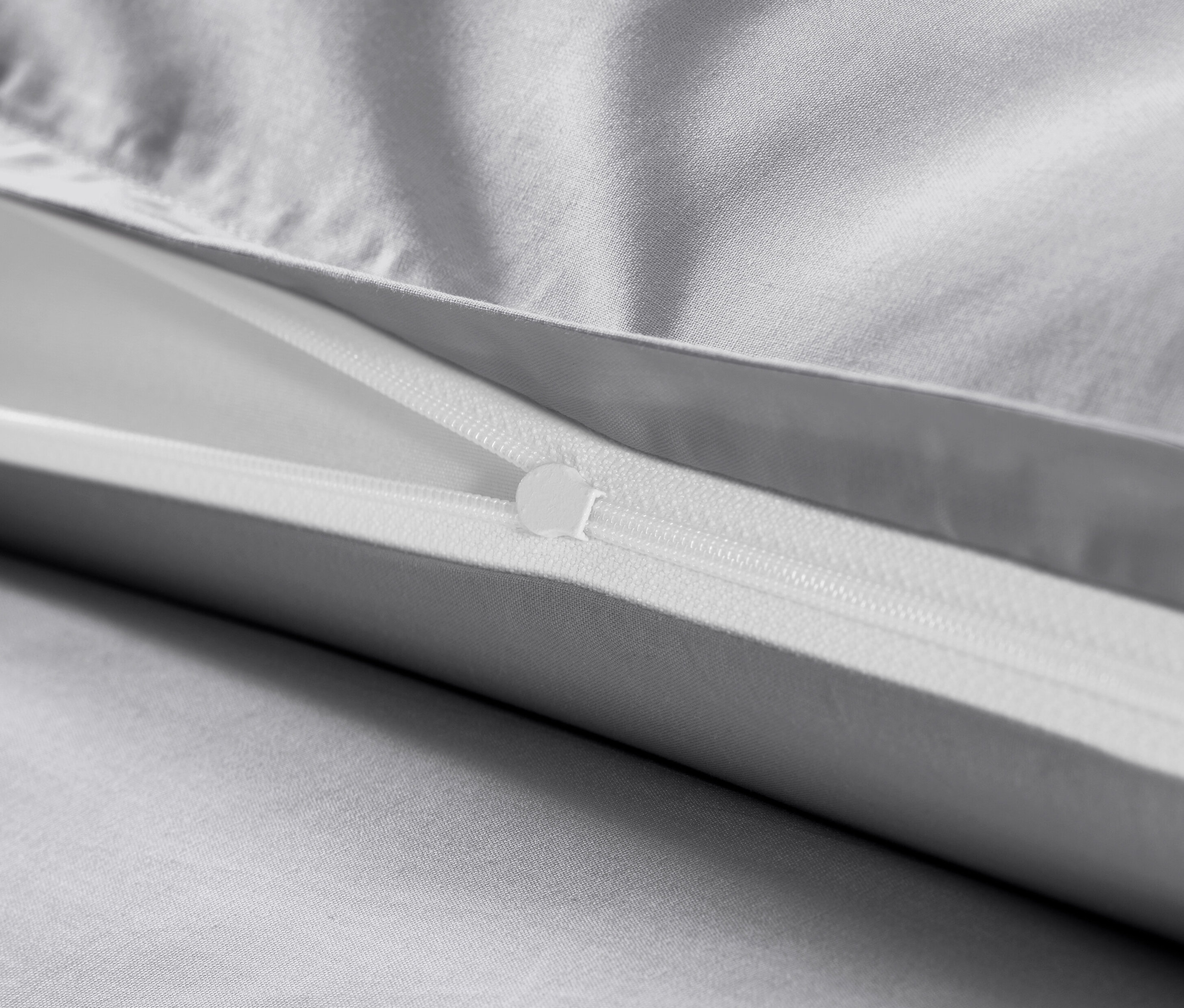 Thumbnail - Tchibo - Baumwollsatin-Bettwäsche - grau