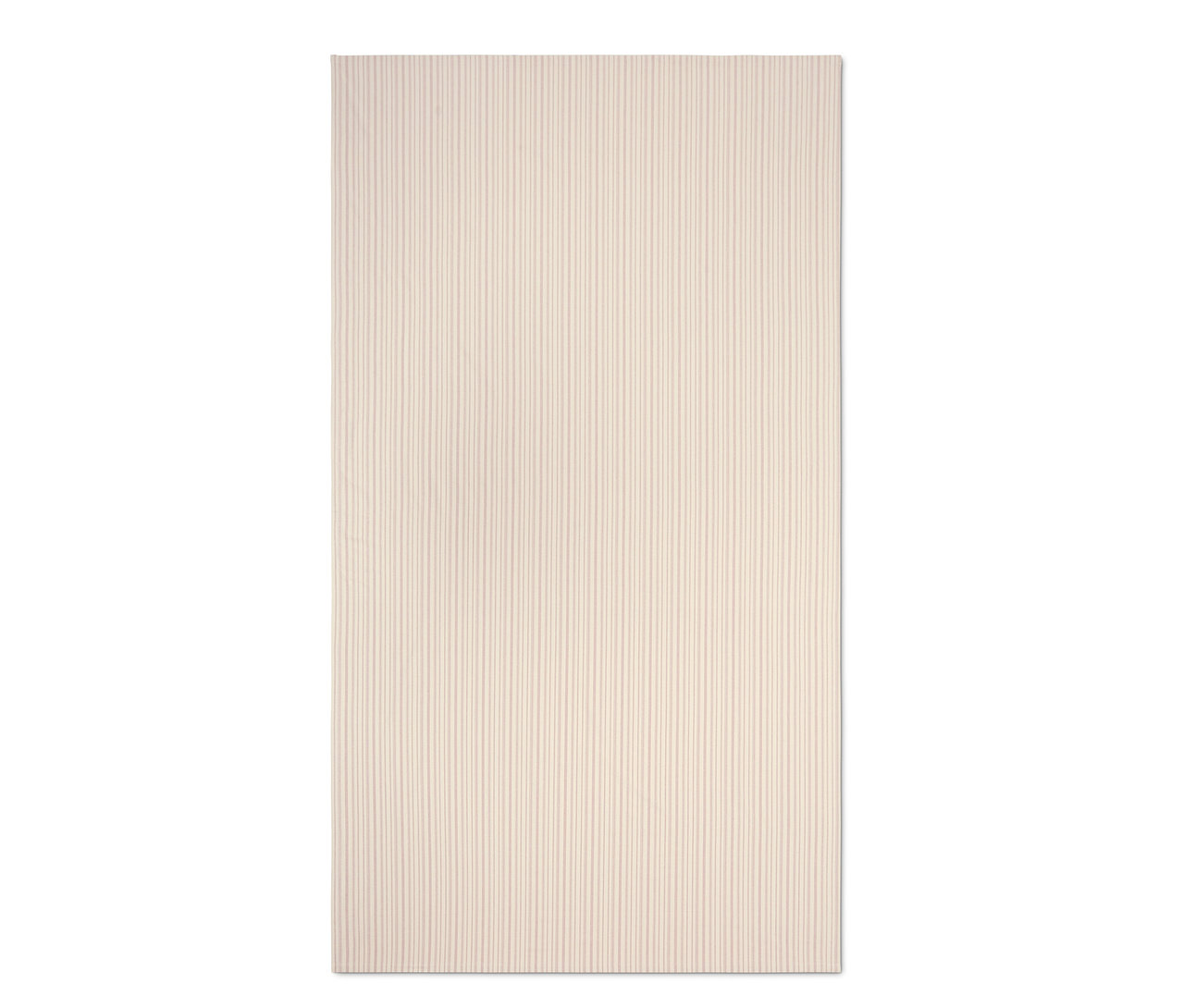 Eine Baumwoll-Tischdecke mit feinen Streifen.