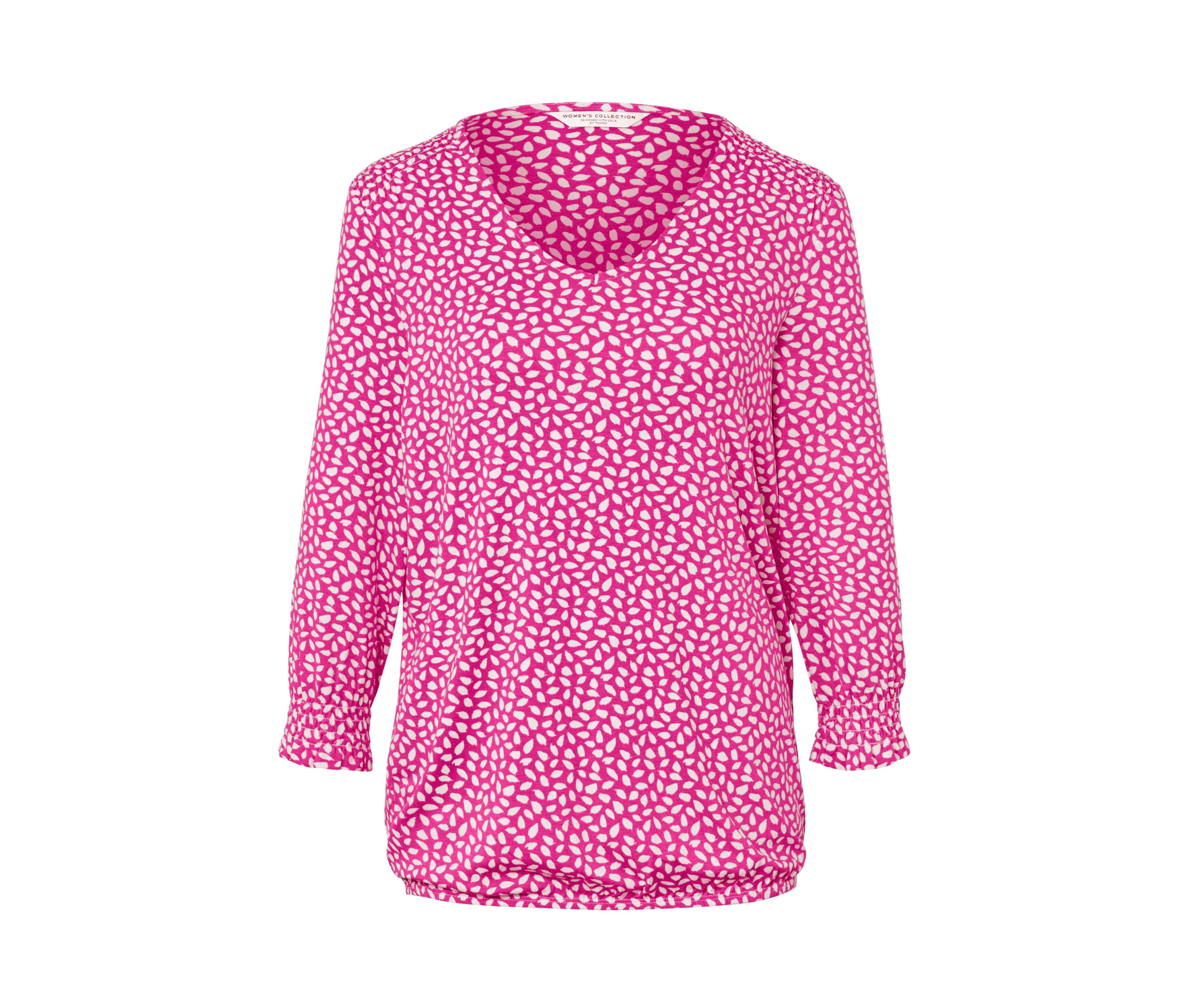 Tchibo - Bedrucktes Blusenshirt - Damen - Gr. M - weiß/print
