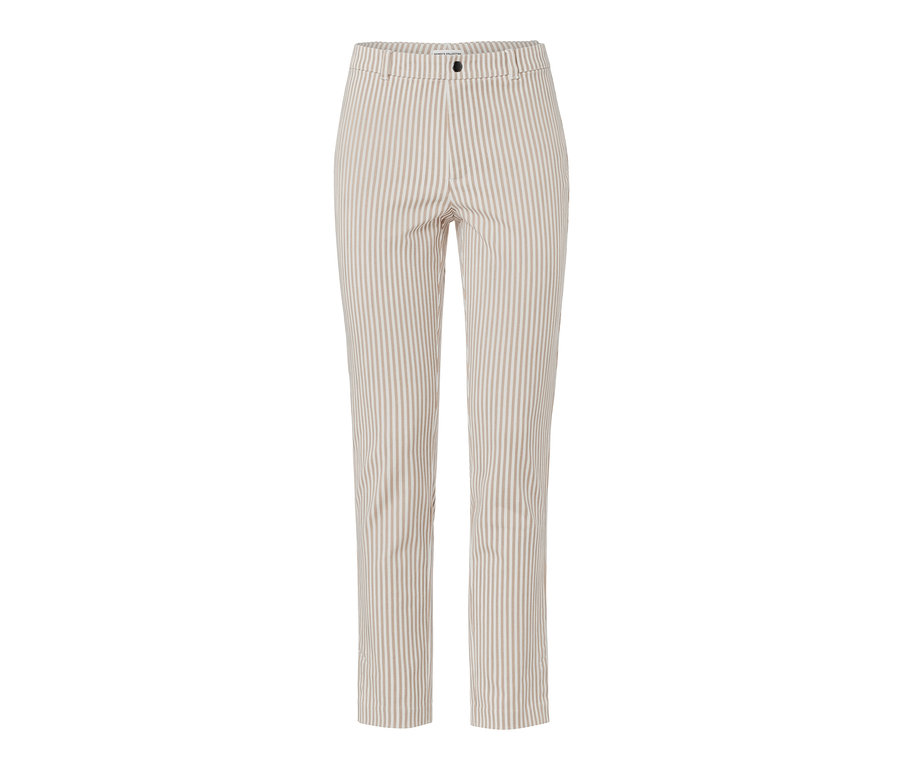 Gestreifte Stretch-Twill-Hose.