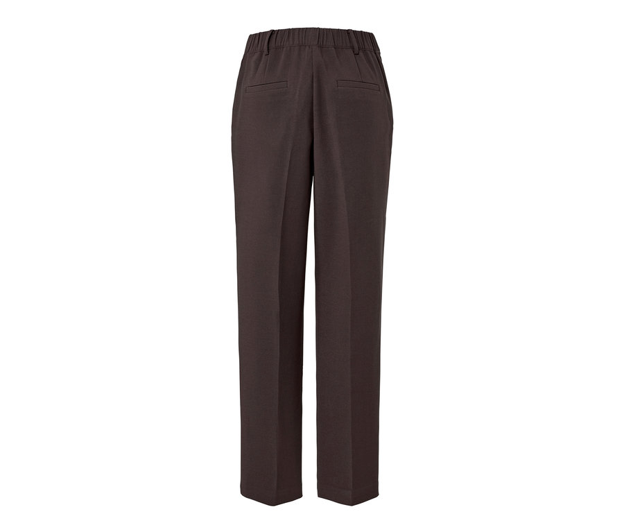 Eine braune Webhose mit Bundfalten.