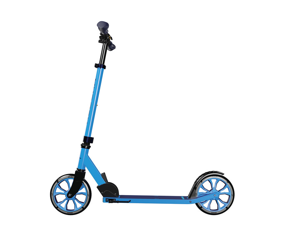 Blauer HUDORA Scooter »Up 200« vor weißem Hintergrund.