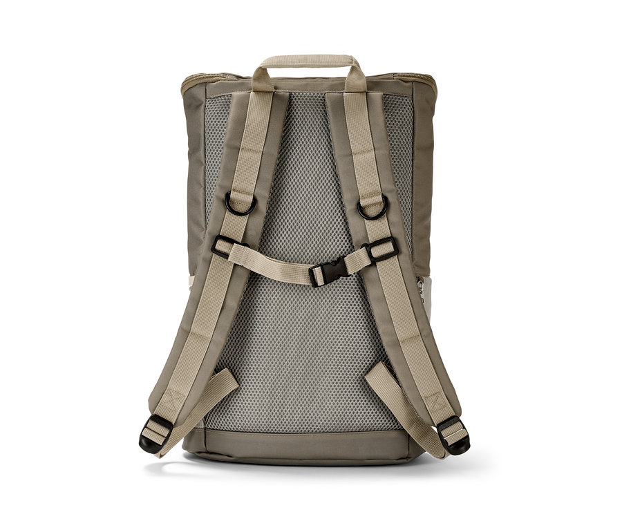 Rückansicht eines Outdoor-Rucksacks.