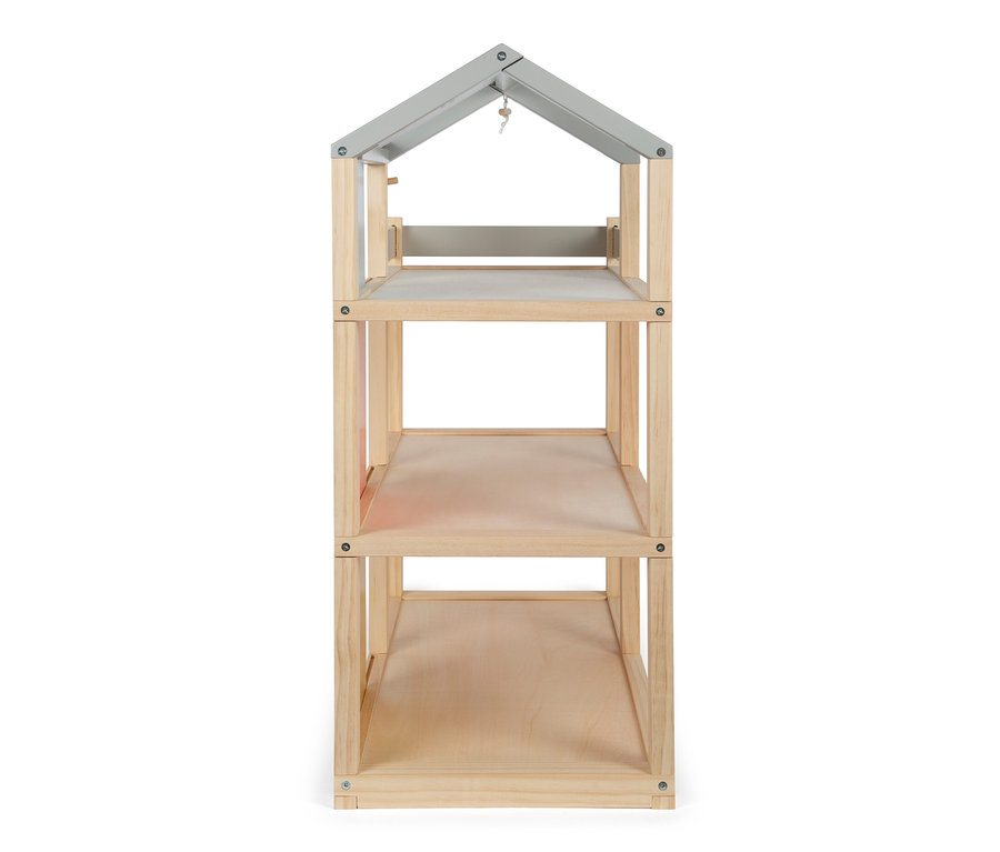 Leeres small foot Puppenhaus Natur mit drei Etagen.