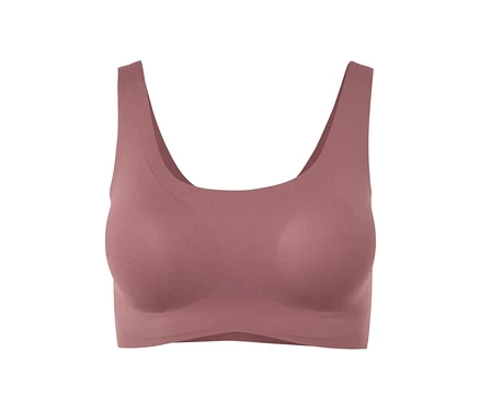 Braunes Komfort-Bustier »bonded« auf weißem Hintergrund.