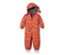 Orangefarbener Kleinkind-Softshell-Einteiler mit Blumenmuster.