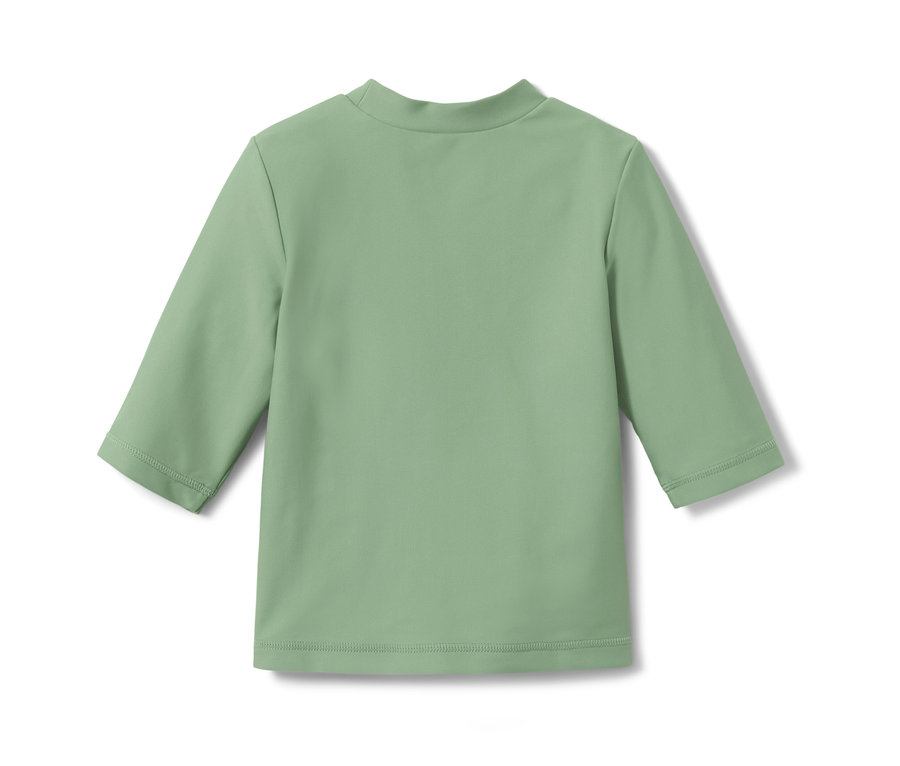 Grünes Kinder-Shirt mit UV-Schutzfaktor 80.