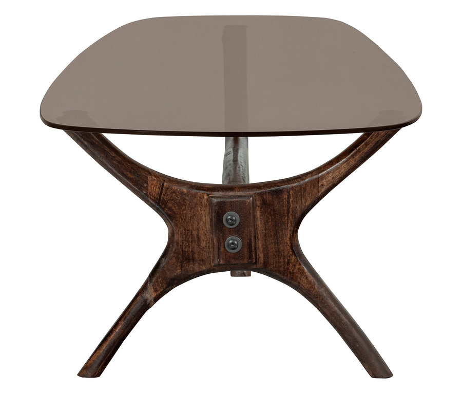 Detailansicht des BePureHome Couchtischs »Flash« in Walnussfarben.