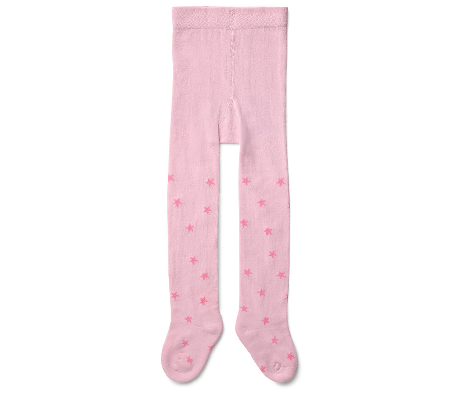 Rosa Kinderstrumpfhose mit Sternen.