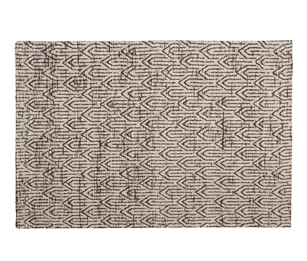 Nahaufnahme des Woood Teppichs »Joslin« in Melange, 170 x 240 cm, mit geometrischem Muster.
