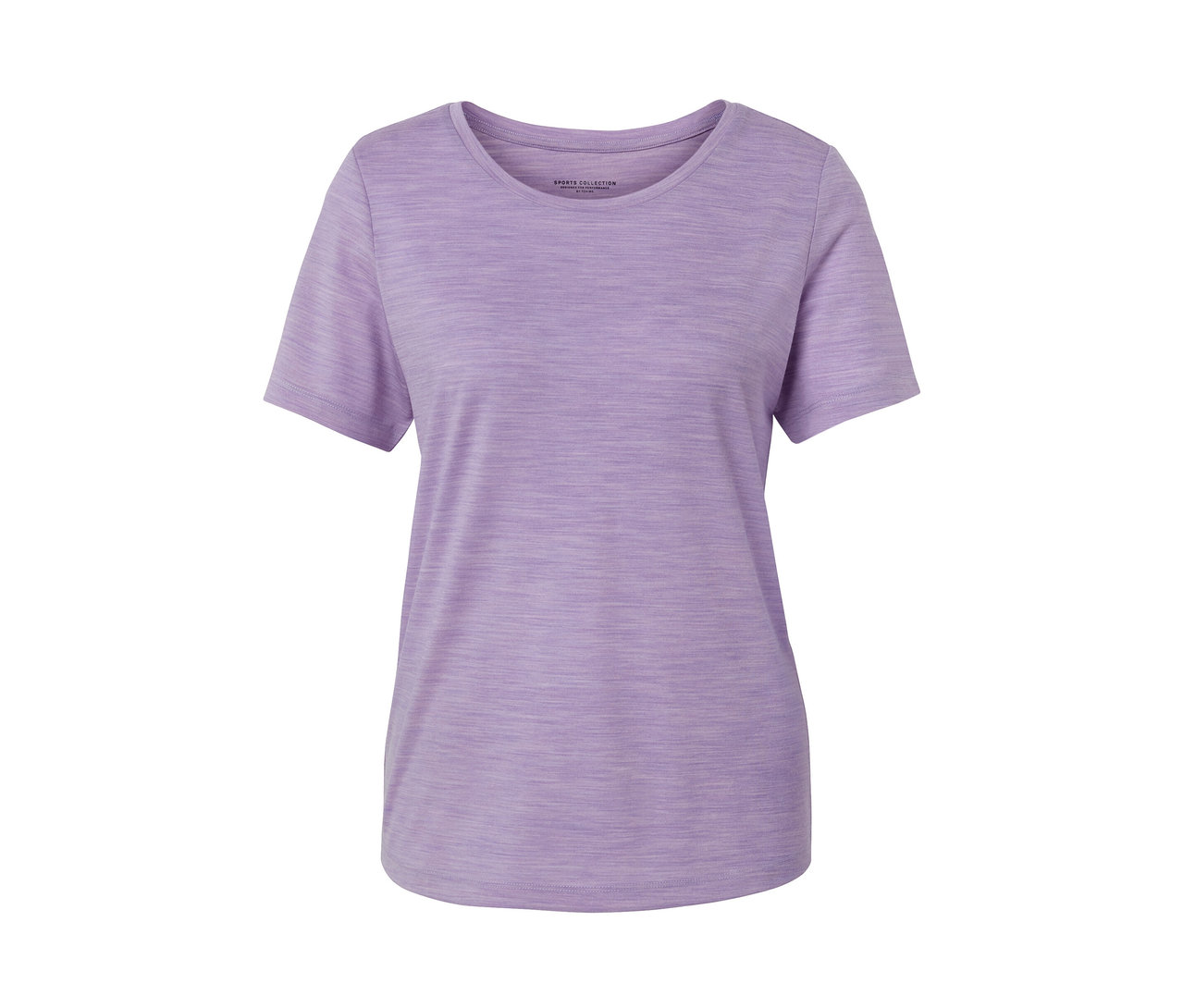 Lila T-Shirt mit Merinowolle.