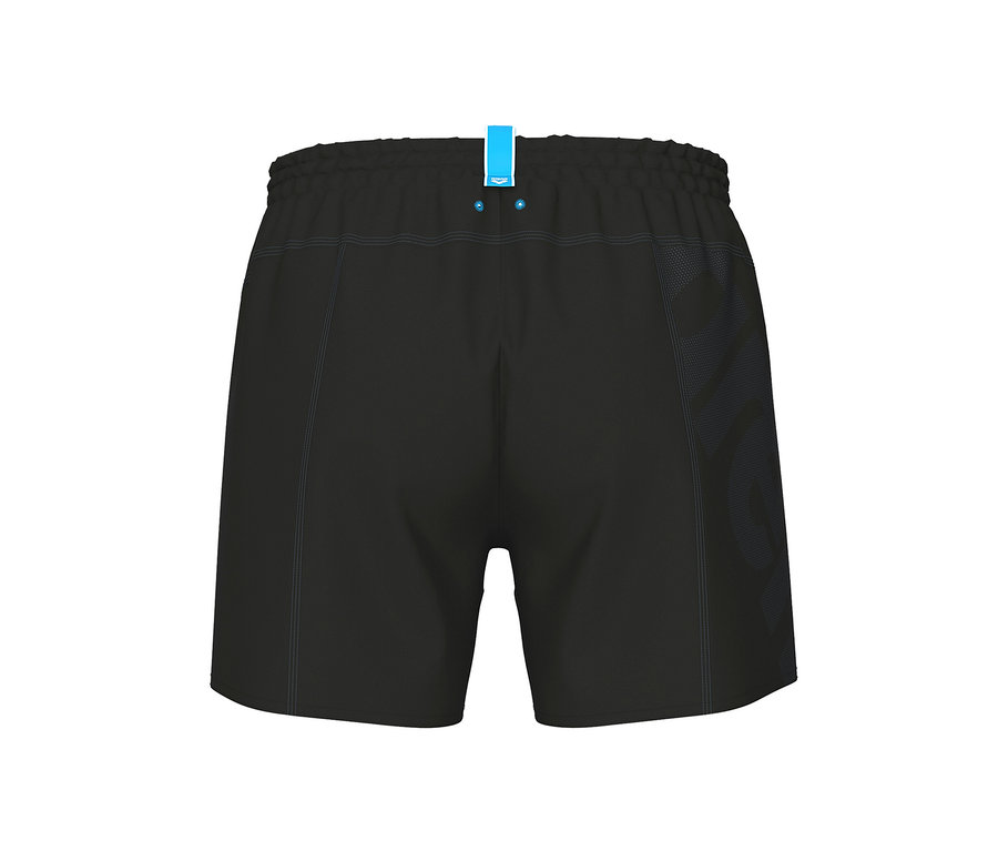 Schwarze Arena Pro_File Badeshorts von hinten.