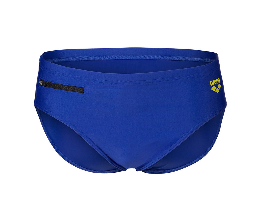 Blaue Arena Badehose Slip Zip.