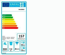 Energielabel der Bosch Waschmaschine WAJ28022, D (von A bis G), 7 kg, 1400 U/min.