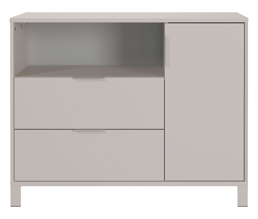 Graues Set »Alkmaar« breit, Kommode und Wickelaufsatz.