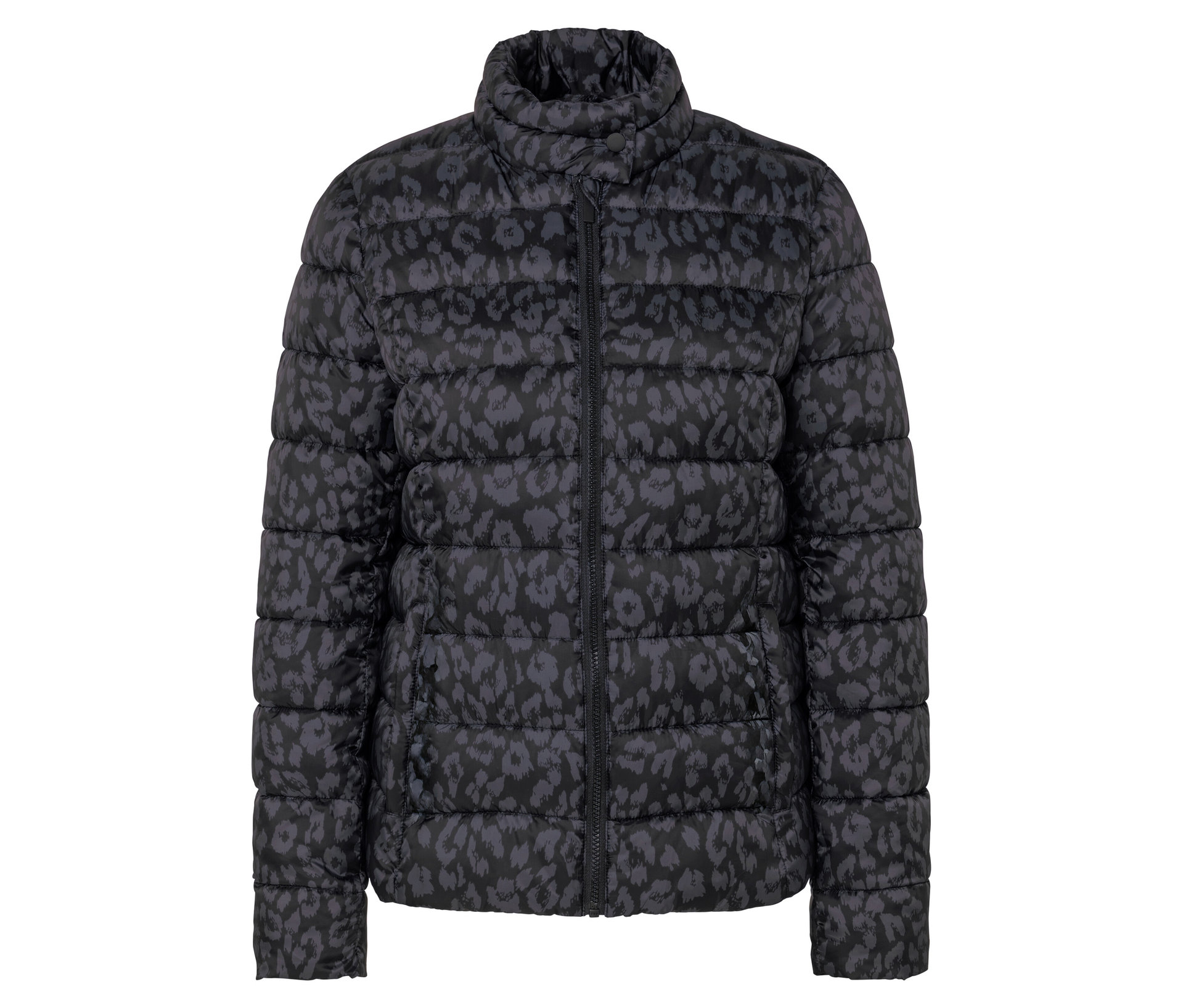 Steppjacke - Damen - Gr. 40 - schwarz/print - schwarz