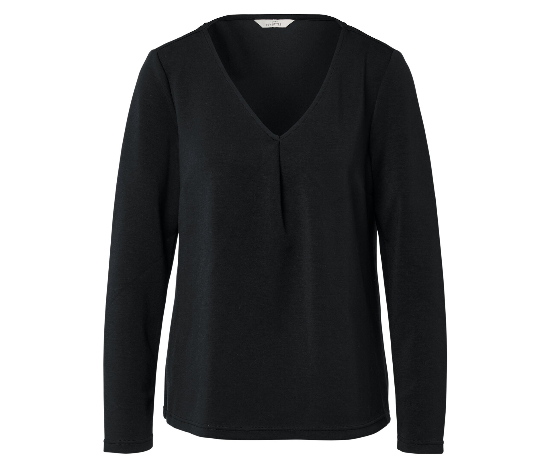Blusenshirt aus Modal-Mix - Damen - Gr. XXL - schwarz - schwarz
