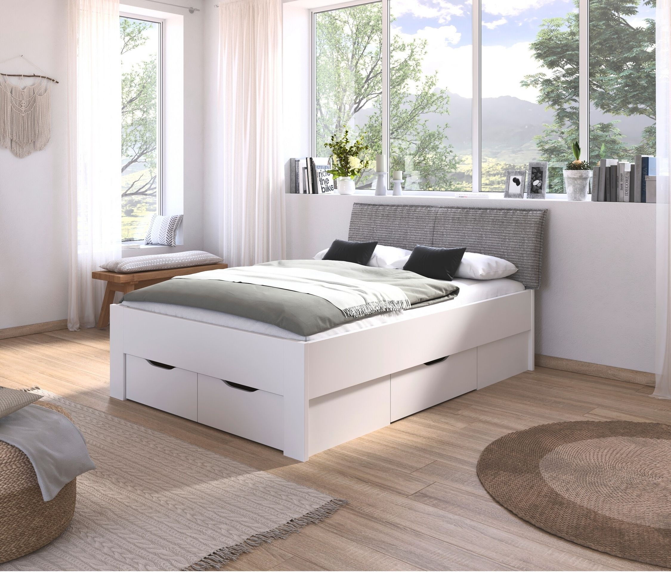 Thumbnail - rauch Bett »Aditio Beds« - 146x216x100cm - weiß - Holz