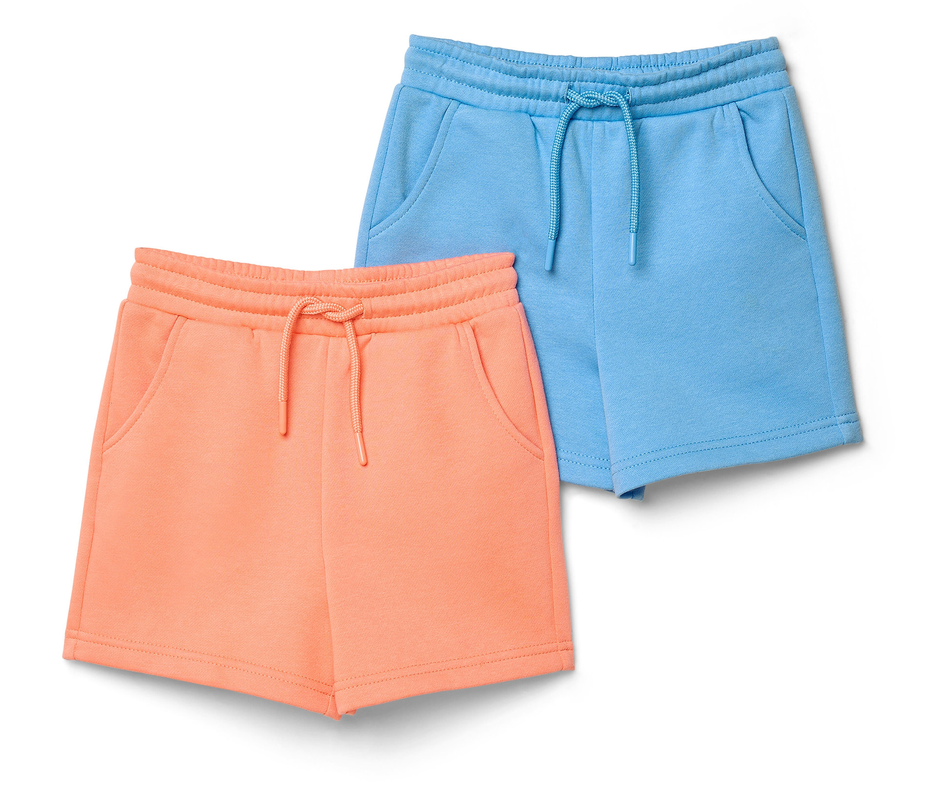 Tchibo - 2 Kinder-Sweatshorts mit angerauter Innenseite - Gr. 122/128 - orange