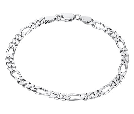 Silbernes Armband mit einem Karabinerverschluss.