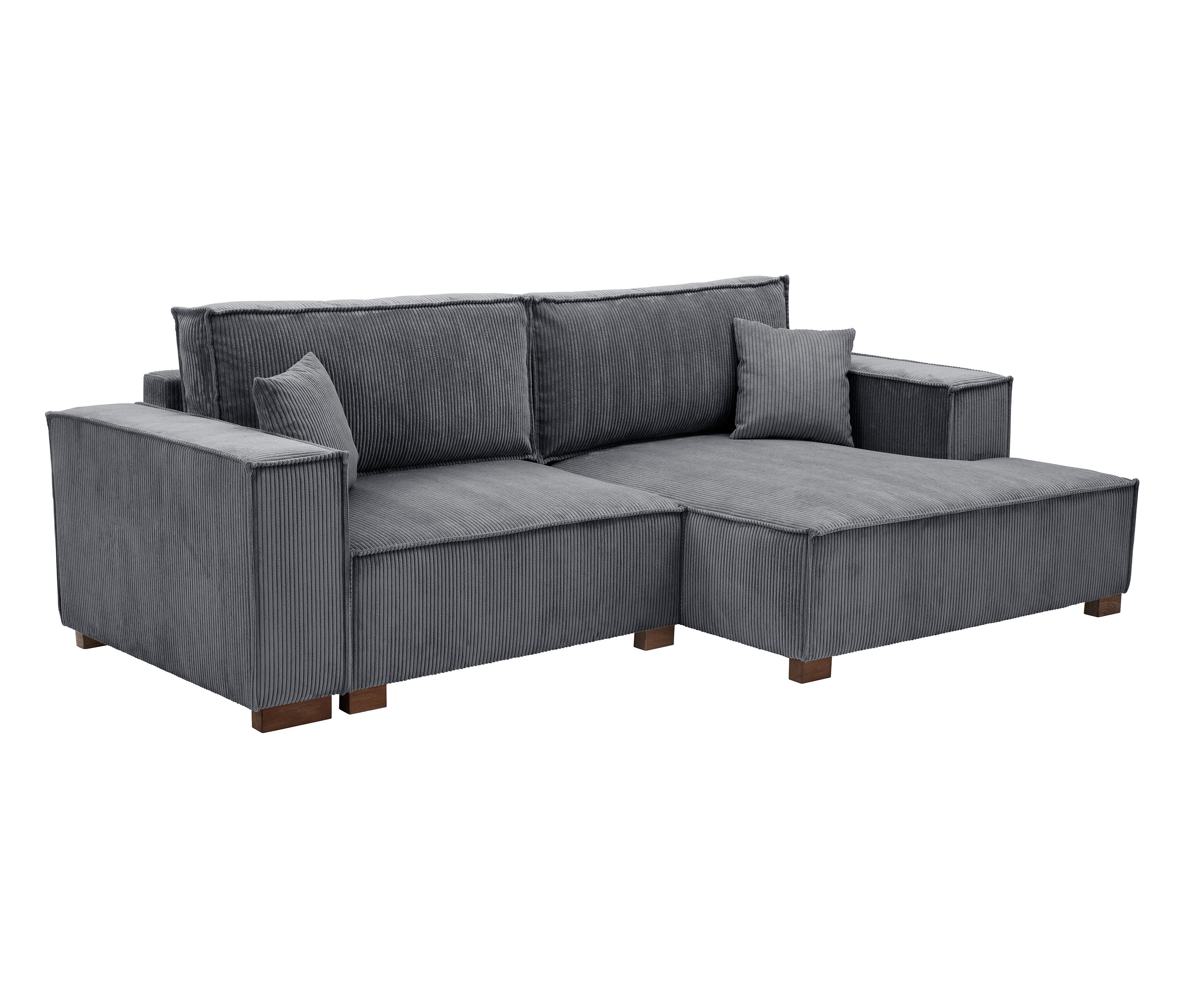 Tchibo - Sofa 2-Sitzer mit Auszugsbett links - 253x150x87cm - anthrazit - Polyester / Holz / Schaumstoff