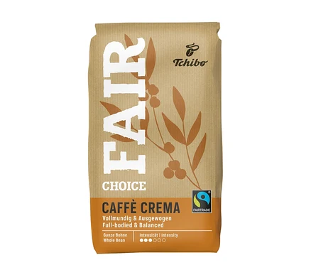 Eine Packung Fairtrade Probierset - 4 x 1 kg Ganze Bohne von Tchibo.