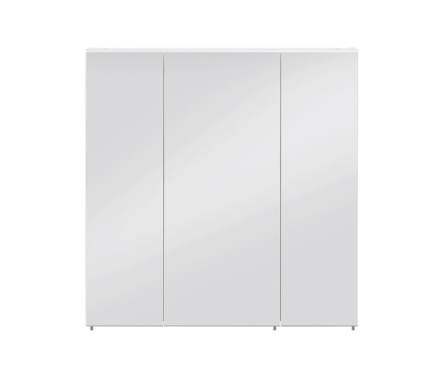 Weißer Spiegelschrank »Basic«, 70 cm breit, mit drei Spiegeltüren.